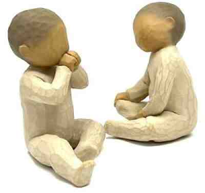 Willow Tree 2 Babies Twins Gift â??Two Togetherâ? Figurines 2007 Lordi EUC