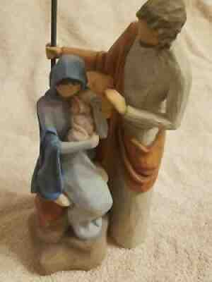 Willow Tree The Holy Family, Sculpted Hand-Painted Nativity Figure PERFECT COND