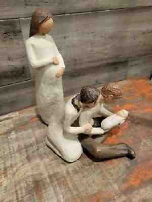 Willow tree figurines lot Cherish & New Life Pregnancy New Baby
