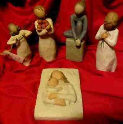 WILLOW TREE LOT OF 5--FORGET ME NOT, GOOD HEALTH, ETC.--DEMDACO, SUSAN LORDI