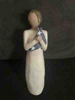 Willow Tree Hero Figurine Folded American Flag Susan Lordi Demdaco 2004