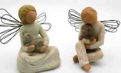 Set of 2 Willow Tree Angel Figures made in China