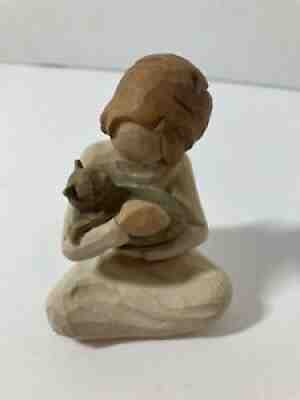 Willow Tree 2008 Demdaco Figurine Kindness Girl With Kitty By Susan Lordi