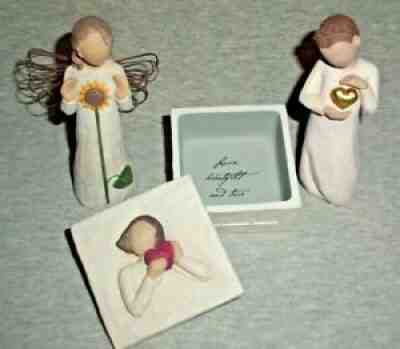 Willow Tree Angel of Summer / Keepsake Figurine / From the Heart Trinket Box LOT