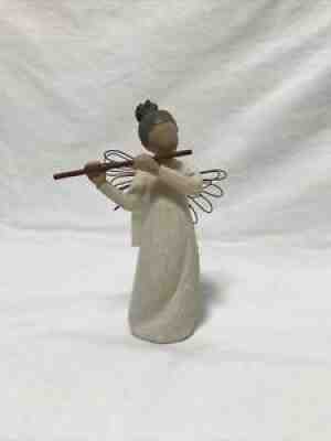 Willow Tree Angel Harmony girl playing flute Demdaco Christmas Ornament 2002