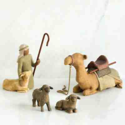 [ Sale off+ New ] Willow Tree- Nativity Shepherd and Stable Animals