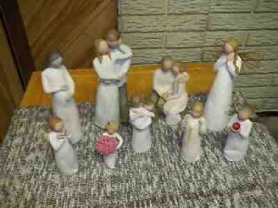 Lot of 9 Willow Tree Figurines Various Sizes and ThemesÂ 