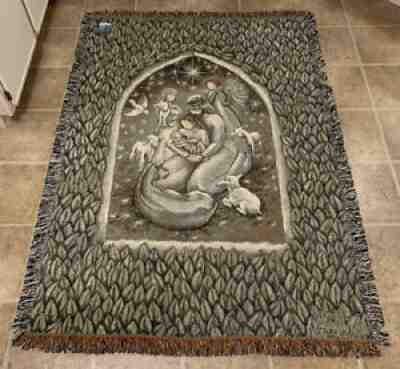 Brand New Willow Tree Susan Lordi Throw Blanket â??Nativity Sceneâ? American Made