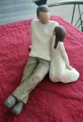 Willow Tree Father and Daughter Figurine Susan Lordi 2000 Demdaco Preowned VGC
