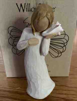Willow Tree "Thinking of You" Sculpted Angel Figurine with Sea Shell #26131