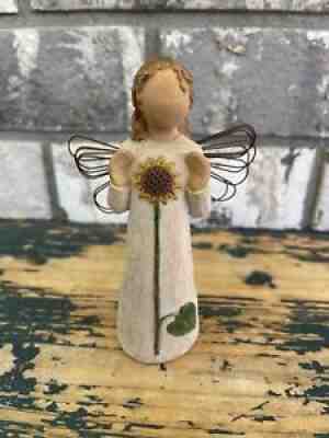 2001 WILLOW TREE "ANGEL OF SUMMER" FIGURINE BY SUSAN LORDI, 5" TALL VGUC