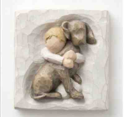 NEW Willow Tree Hug Plaque with Stand