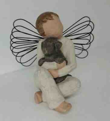 Willow Tree Angel Of Comfort Boy with Dog Figurine 2001 Rare