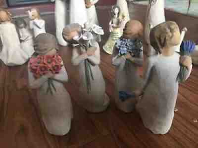 willow tree figurines Angels Lot Of 4 Flowers ð??º
