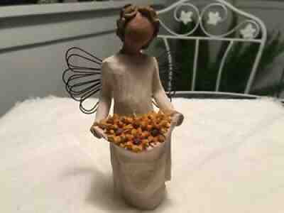 Willow Tree Sunshine Figurine Demdaco Susan Lordi 2010 Sunflowers Signed