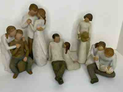 Lot of 5 Willow Tree Susan Lordi Demdaco Father Daughter Mother Promise You and