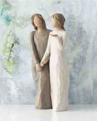 MY SISTER,MY FRIEND FIGURE SCULPTURE HAND PAINTING WILLOW TREE BY SUSAN LORDI