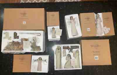 willow tree nativity Lot Of Six, 26105, 26130, 26005, 26012, 26055, 26147