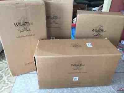 New Willow Tree Nativity Set In Boxes With 2 Star Backdrops