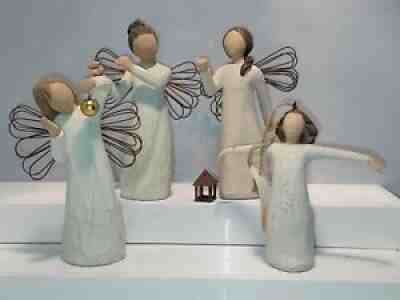LOT OF 4 Willow Tree~**ANGELS OF (WONDER HOPE HAPPINESS HARMONY) Susan Lordi