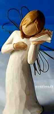2004 Willow Tree "Thinking Of You" Angel Figurine Seashell Ornament EvezBeadz