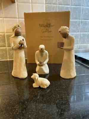 WILLOW TREE - THE 3 WISE MEN CHRISTMAS SET - RARE - THREE WISEMEN NATIVITY U.K.