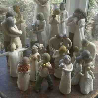 SET 13 WILLOW TREE FIGURES GRANDFATHER ANGEL TOGETHER QUIETLY PROMISE HEART GOLD