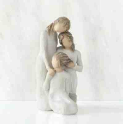 OUR HEALING TOUCH FIGURE SCULPTURE HAND PAINTING WILLOW TREE BY SUSAN LORDY