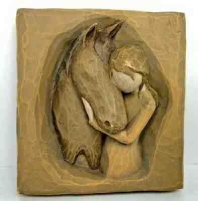 Willow Tree Girl Horse Wall Hanging Quiet Strength Susan Lordi Always There 3D