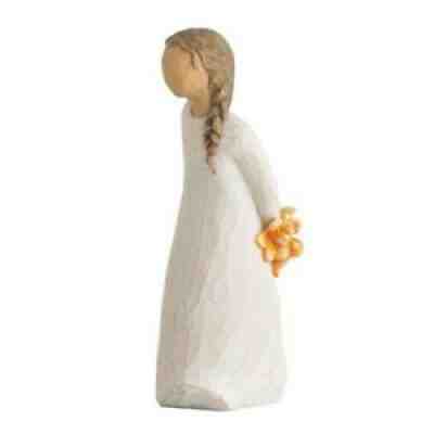 New & Boxed Willow Tree Figurine Girl Yellow Wildflowers 'For you' #27672 Gift