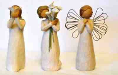 3 Willowtree Figures Soar, Beautiful Wishes & Angel of Wishes.