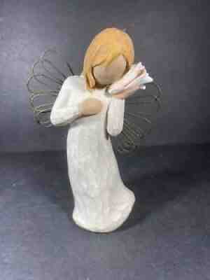 2004 Demdaco Susan Lordi Willow Tree Thinking of You Shell Angel Figurine Statue