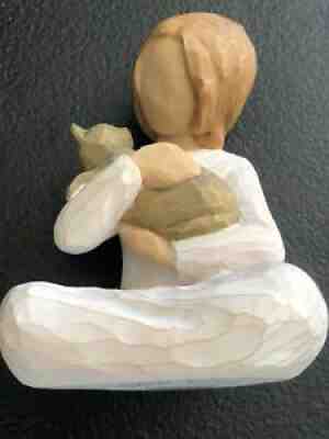 Willow Tree Demdaco Figurine KINDNESS Girl Gray Kitty Susan Lordi 2008 3"