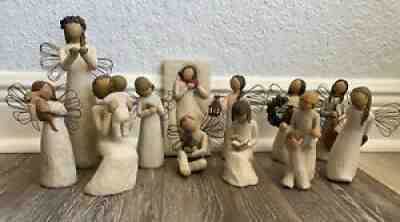 11 Susan Lordi willow tree figurines lot see description