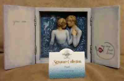 Willow Tree Signature Collection Duet Sculpted Handpainted Triptych Display Box