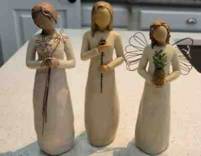 Willow Tree Lot Of 3 Figures Grateful Welcome and Love 8 And 9"