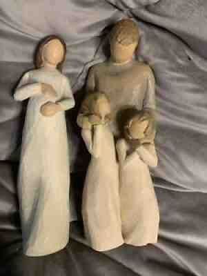 Lot Of 2 WILLOW TREE My Girls 2009 Father & 2 Daughters and Cherish Figutines