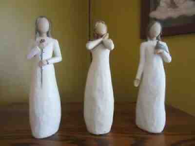 Willow TreeÂ  " The Three Blessings Peace Love Joy" Trio Figurines