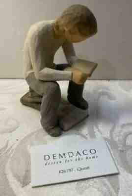 2008 Demdaco Susan Lordi Willow Tree QUEST Young Man Reading Figurine 26197 wBox
