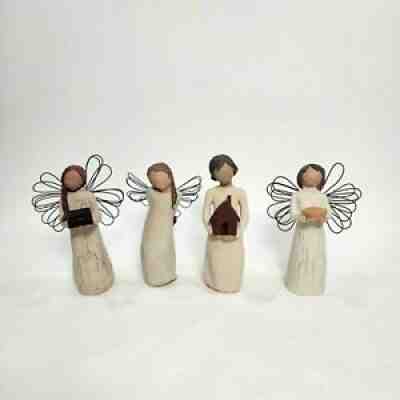 Lot of 4 Willow Tree Figures: Angel of Giving - Thank you - The hearth & Mi Casa