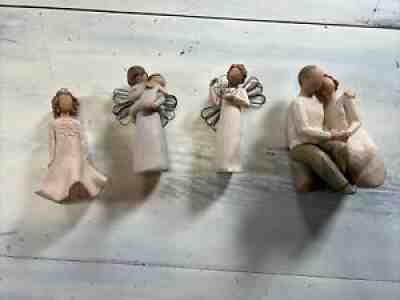 Willow Tree lot 4 - Anniversary, Irish Charm, Just For You, Angelaâ??s Embrace