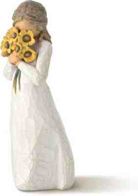 Willow Tree Figurine â??Warm Embraceâ?? #27250 Susan Lordi Yellow Flowers NIB