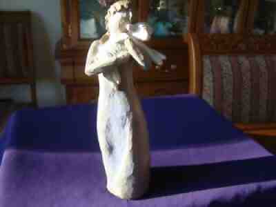 Willow Tree Peace on Earth Figurine Girl Lamb HUG 2002 Susan Lordi Demdaco