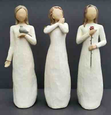 Willow Tree " The Three Blessings Peace Love Joy" Trio Figurines