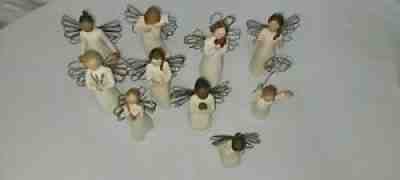 Willow Tree Angel Figurine Lot, 9 angels and 1 Birthday Girl, excellent and cute