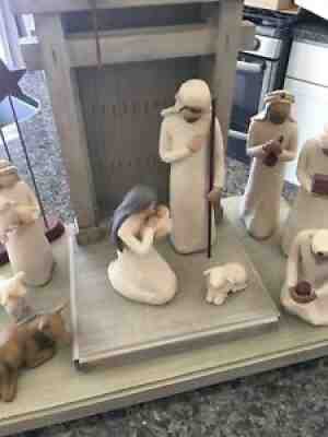 willow tree 11 Piece nativity set (includes CrÃ¨che)