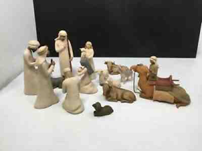 Lot Of Willow Tree Susan Lordi Nativity Scene Wise Men Oxen Goat Shepher