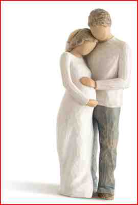 Willow Tree Susan Lordi Woman Man Expecting Pregnancy New Family "Home" #26252
