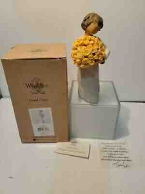 Willow Tree Good Cheer Figurine 2015 Susan Lordi Yellow Roses Retired In Box NWT