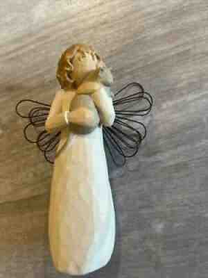 Willow Tree With Affection 26109 Angel Figurine by Demdaco Girl With Cat/Kitten